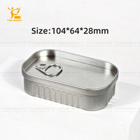 Tinsmaker vente en gros impression personnalisée sardine boîtes de conserve emballage de conteneur argent Rectangle vide boîte en fer blanc couvercle réutilisable