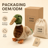 Fabrication de jouets en peluche personnalisés en forme de canard, directement de l'usine, OEM ODM, fabricant d'animaux en peluche, vente en gros, faible MOQ, étiquette privée