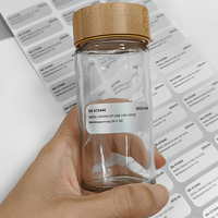 Rouleau d'étiquette avec logo personnalisé autocollants pour bouteilles en verre étiquette d'emballage cosmétique autocollant en vinyle étanche pour baiser