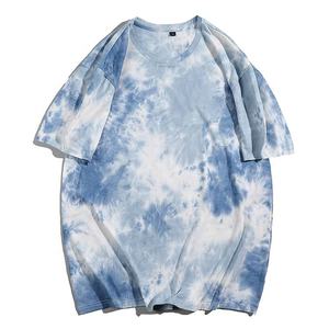 T-shirt unisexe de haute qualité uni 100% coton T-shirt tie-dye à manches courtes T-shirts grande taille - Product Image 4