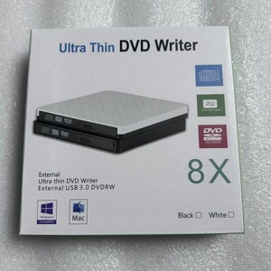 Grabadora de CD Externa Portátil, Grabadora de DVD USB 3.0 +/-RW, Unidad Delgada de DVD/CD <span class=keywords><strong>ROM</strong></span> con Tipo C para PC de Escritorio y Portátil - Product Image 1
