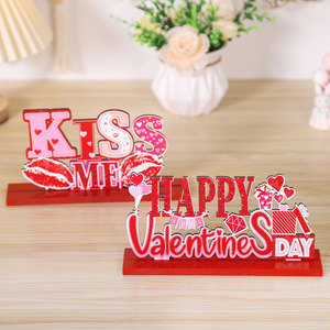 Ornement en bois en forme de cœur pour la Saint-Valentin, décoration de table 3D de taille moyenne, décoration intérieure, cadeau romantique - Product Image 4