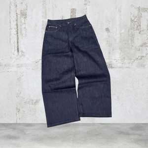 مصمم مخصص جينز فضفاض للرجال تمتد مستقيم الساق واسعة خمر المتضخم حذاء قطع إنقاذ اليابانية Selvedge الدنيم السراويل - Product Image 2