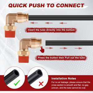 ALITAIR Coude pivotant à 90 degrés homologué DOT, adaptateur de ligne de frein à air 1/2" DE x 1/2" filetage NPT, <span class=keywords><strong>kit</strong></span> de <span class=keywords><strong>suspension</strong></span> <span class=keywords><strong>pneumatique</strong></span> - Product Image 3