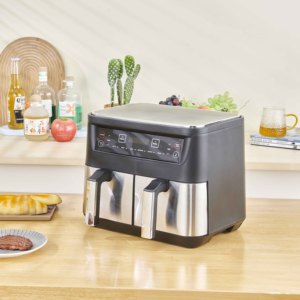 Friteuses à air intelligentes en gros, appareils de cuisine <span class=keywords><strong>Ninja</strong></span>, <span class=keywords><strong>friteuse</strong></span> à air électrique multifonctionnelle numérique double 6L 8L sans huile - Product Image 5