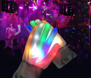 2024 Gants <span class=keywords><strong>LED</strong></span> multicolores populaires Gants de fête <span class=keywords><strong>LED</strong></span> <span class=keywords><strong>lumineux</strong></span> pour enfants Jouet d'Halloween clignotant brillant et Noël - Product Image 2