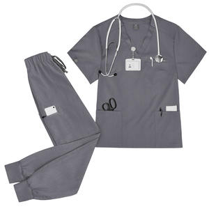 Uniforme médical en rayonne tendance, logo personnalisé, ensemble <span class=keywords><strong>de</strong></span> blouses d'infirmière unisexe, détection d'aiguilles, fusion sans couture pour l'hôpital - Product Image 1