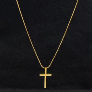 Collar con Colgante de Cruz de Acero de Titanio de Diseño Exclusivo, Chapado en Oro y Plata, Collares Unisex, Joyería al por Mayor - Product Image 3