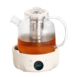 Glass Tea Maker 1.5L Automatic Kettle Health Preserving Pot With Lid Heat Resistant For Home Office Use - Product Image 1