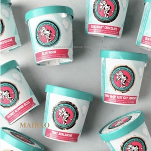 4oz 8oz 16oz tùy chỉnh Ice Cream bao bì container Nhà cung cấp với logo nắp và muỗng - Product Image 2