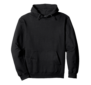 เสื้อฮู้ดผู้ชายสีดำแบบสวม มีกระเป๋าหน้า สไตล์ลำลองแนวสตรีทแวร์ - Product Image 1
