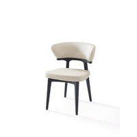 Chaise de salle à manger minimaliste moderne de style nordique avec revêtement en cuir PU pour hôtel, restaurant de luxe et salle à manger