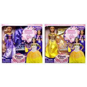 Muñeca Princesa de PVC de Tamaño Estándar y Alta Calidad con Vestido y Tiara, Empacada en Caja con Ventana, Regalo para Días Festivos - Product Image 3