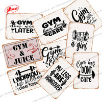 Panneau métallique vintage 'Règles de la salle de sport' pour décoration murale, panneau en étain rétro 'BOXING GYM' 'NO PAIN NO GAIN', petit poster métallique, vente en gros