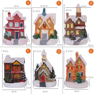 YQ-231 gros vacances décoration résine éclairée <span class=keywords><strong>maison</strong></span> de village de noël - Product Image 6