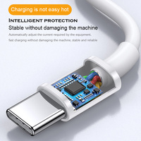 1m 2m 3A Pd Charge Rapide 3.1 Usb C Câble de Données Type C à C Câble 60W pour Ipad Téléphone Tablette