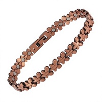 Bracelet magnétique tendance en cuivre pour femme, personnalisé, avec logo, pour la santé et l'énergie, vente en gros