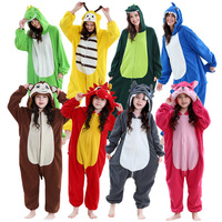 Combinaisons en polaire douce pour toute la famille, tenues assorties, costumes de cosplay mignons pour Halloween