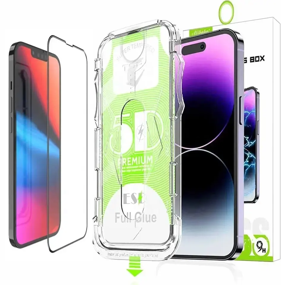 Cao cấp bụi bằng chứng hộp ma thuật cho iPhone 7x11 12 13 14 15 Tempered Glass phim bảo vệ màn hình với Dễ dàng cài đặt kit công cụ