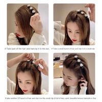 Pince à cheveux élégante pour femmes avec frange latérale en alliage Accessoires en épingle à cheveux en résine pour la décoration des cheveux Épingle à cheveux pour filles Para El Cabello