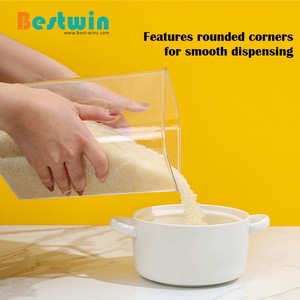 14 Pcs Gói Kín Vuông Rõ Ràng Nhà Bếp <span class=keywords><strong>PS</strong></span> Nhựa Thực Phẩm Lưu Trữ Jar Set Phòng Ăn Tổ Chức Hộp - Product Image 4