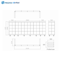 Support de bar DJ pliable avec écran LED P3.92.92.6, affiche numérique d'intérieur, écran d'affichage mobile mural pour réception