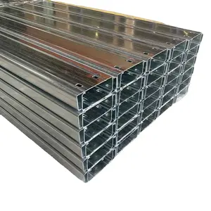 Mild Steel Profiles GI Galvanized Factory EN S235JR S275JR S355JR A36 SS400 Purlin Structural C U Profile Channel Carbon Steel