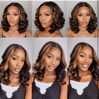 Perruque HD Lace Front en cheveux indiens bruts, perruque en cheveux humains vierges à cuticule alignée 100% sans colle, perruque Lace Frontal pour femmes noires