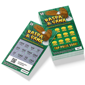Tickets <span class=keywords><strong>de</strong></span> loterie à gratter, conception gratuite, fabricant <span class=keywords><strong>de</strong></span> cartes à gratter gagnantes, reliure parfaite, papier offset, pelliculage - Product Image 6