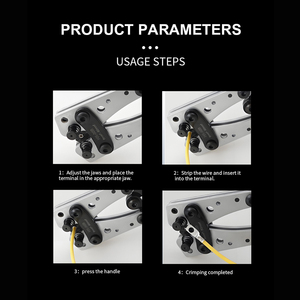 2022 Hot Sale Industrial Grade Steel <b>Wire</b> Rope <b>Crimping</b> <b>Tool</b> with Cable Cutters Swaging <b>Tool</b> for Connectors Black Oxide Finish - Product Image 6