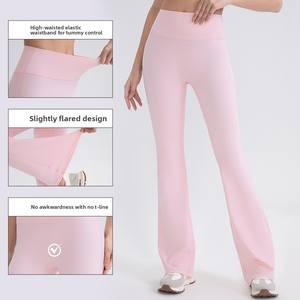 Pantalon de yoga évasé Zero-Feel 30 PLUS en fil original <span class=keywords><strong>LULU</strong></span> Double 66, respirant, lavé à l'eau, taille haute, pour Pilates - Product Image 2