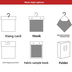 Etichetta Personalizzata Oufei con Punto <span class=keywords><strong>Interrogativo</strong></span> Stampato in Offset, Etichetta Grigia in Cartone da Appendere, Clip Creativa per Campioni di Tessuto - Product Image 2