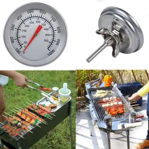 50-500C BBQ धूम्रपान न करने ग्रिल थर्मामीटर स्टेनलेस स्टील तापमान गेज - Product Image 1