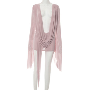 Abbigliamento Donna all'Ingrosso Moda Estate 2026, Abito da Spiaggia Boutique con Scollo a V Profondo in Rete - Product Image 4