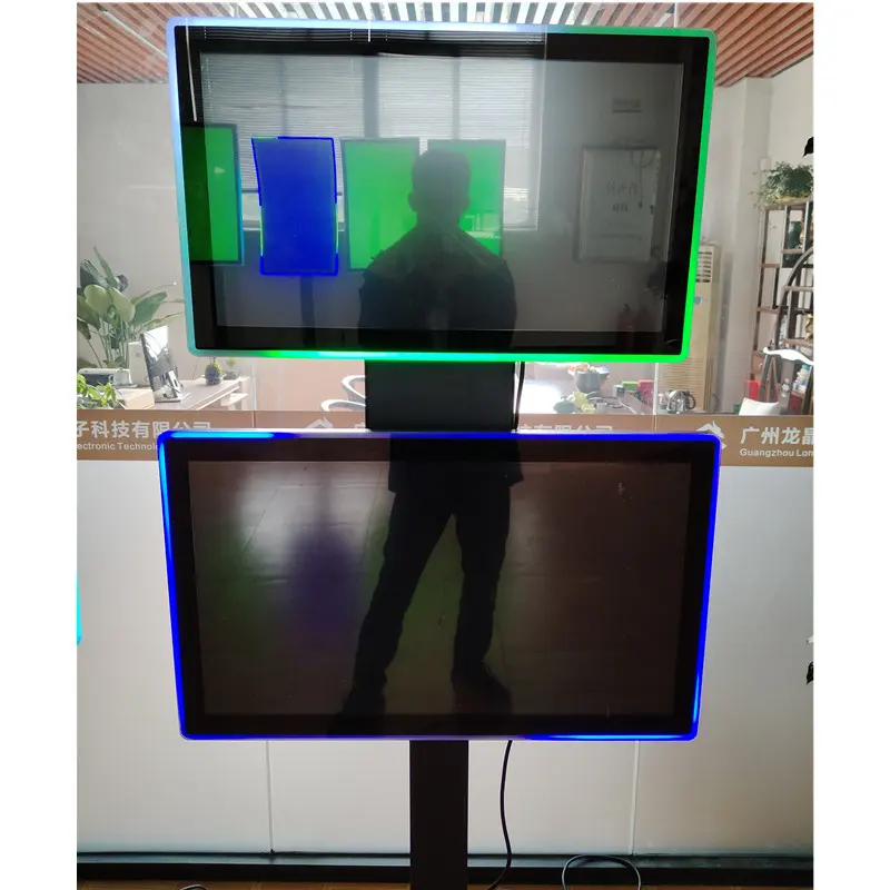 Lcd reklam ekranı Android kızılötesi demir çerçeve dijital tabela Kiosk Lcd dokunmatik ekran reklam Lcd ekran