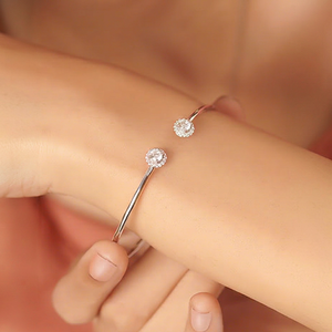 <b>Bracelet</b> in 925 Sterling <b>Silver</b> CZ Stone <b>Cuff</b> <b>Bracelet</b> Fine Jewellry Handmade Bulk Product - Product Image 1