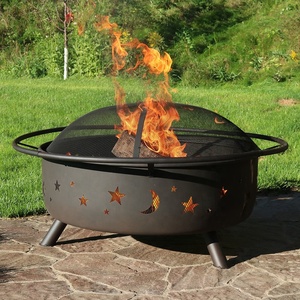 42 pulgadas fogones gran hoguera madera Patio y jardín pozos de fuego para fuera redondo con chispa pantalla - Product Image 2