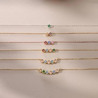 Collier personnalisé avec pierre de naissance en acier inoxydable, bijoux multi-pierres pour la famille et la mère, pour marques indépendantes, dropshipping