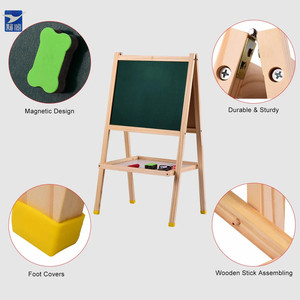 Một bảng đen đứng với khung gỗ hình dạng để nghiên cứu hoặc vẽ trong nhà hàng - Product Image 4