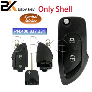 Coque noire en ABS pour Gallardo PN400837231, clé de voiture pliable à 2 boutons avec démarrage à distance - Product Image 3