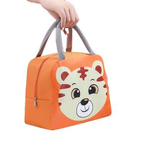 Sac isotherme de déjeuner d'école isolé par impression animale portative pour le sac de déjeuner de refroidisseur thermique d'enfants pour la nourriture avec la longue poignée - Product Image 2