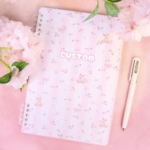 Custom Cute logo B5/A5/<b>A6</b> Loose-leaf Notebook Thickened Removable Coil Book Simple Transparent <b>Notepad</b> for Student - Product Image 2