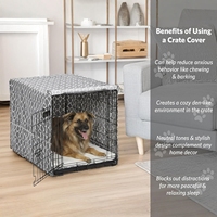 Couverture universelle de cage pour chien de compagnie Housses de protection de caisse en fil métallique pour petits et grands chiens Couverture de cage pour animaux de compagnie imperméable à l'extérieur