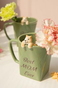 แก้วเซรามิค Best Mom <span class=keywords><strong>Ever</strong></span> แก้วกาแฟรูปกระรอกทำมือ ของขวัญวันแม่สุดพิเศษสำหรับคนรักกาแฟ (12 ออนซ์) - Product Image 4