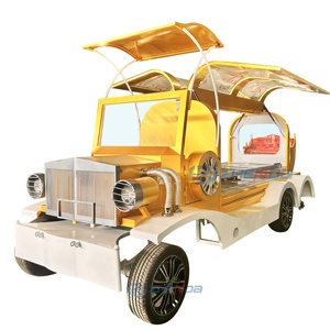 Véhicule électrique de transport de cercueil, style voiture d'époque, personnalisable multicolore, type cercueil funéraire rétro à toit ouvert - Product Image 1