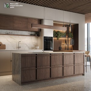 Armario de Madera Maciza de Roble Rojo, Mueble de Cocina para el Hogar, Personalizable, Diseño Retro Natural Medieval Francés, Garantía de 5 Años - Product Image 2