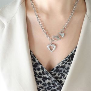 สร้อยคอแฟชั่นสแตนเลสสตีลรูปหัวใจแบบกลวง - Product Image 3