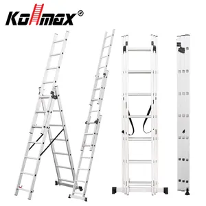 3 Section Ladder Wholesale 4.86m Extension Ladders Folding Aluminium Ladders Outdoor With EN131 Telescopic Ladder