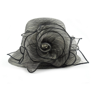 Professional Factory Wholesale High Quality Woman <strong>Wedding</strong> Flower Organza Ladies Church <strong>Hats</strong> <strong>for</strong> <strong>Sale</strong> - Product Image 3