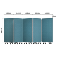 Paravents acoustiques de bureau en polyester recyclable, conformes à la norme OEKO-TEX Standard 100, insonorisants, en PET, avec roulettes